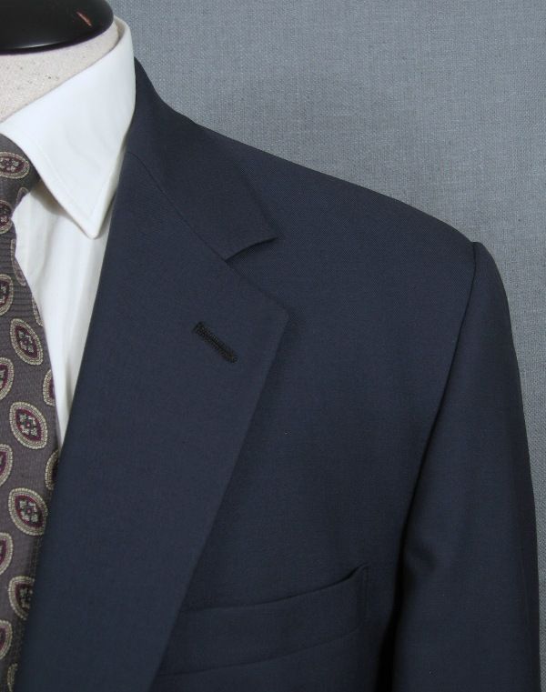 Brooks Brothers blue wool twill two button suit, ~41L  