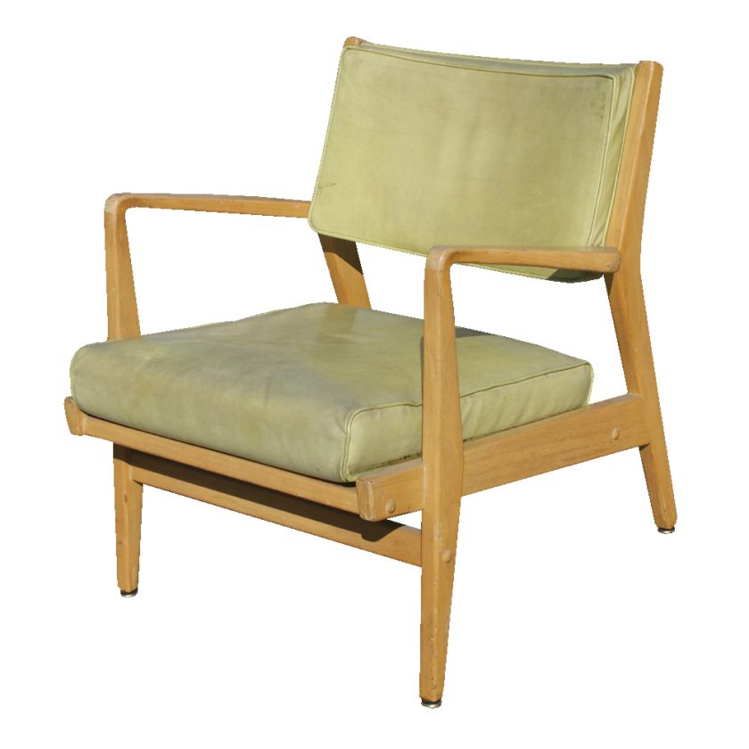 Vintage Jens Risom Wood Lounge Arm Chair  