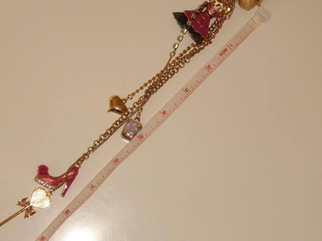 New Betsey Johnson Charm Cluster Long Pendant Necklace  