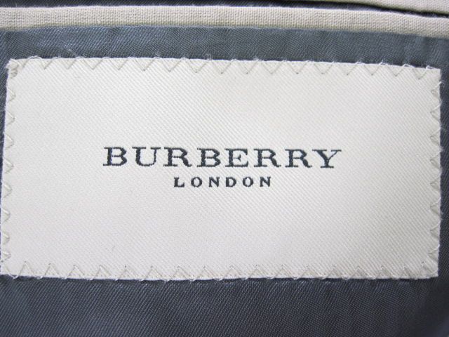 AUTH BURBERRY Mens Gray Plaid Wool Blazer Jacket 46 L  