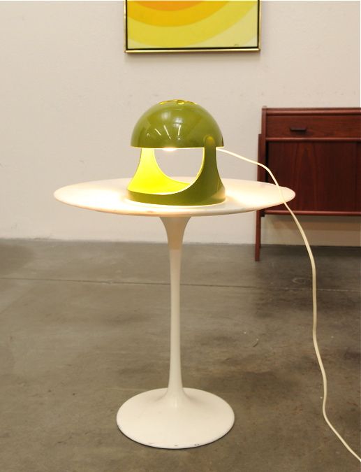 Space Age Mid Century Modern Space Helmet Table Lamp Kartell Joe 