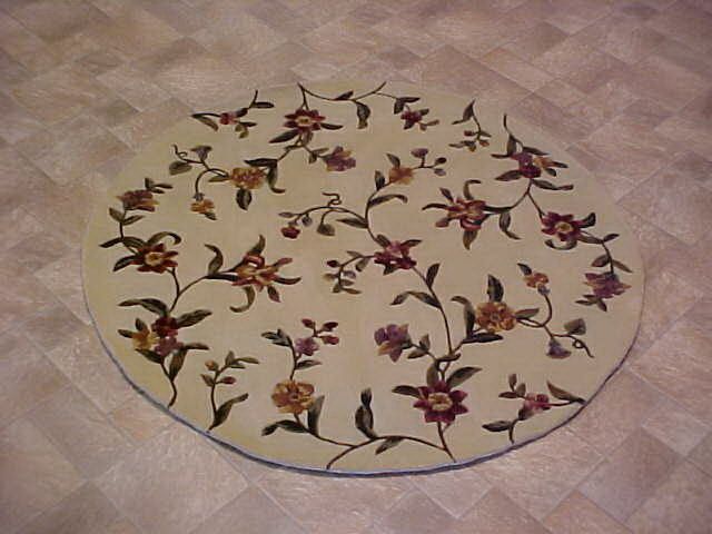 Royal Palace Rug 56x56 Round English Gardens Ivory  Rugs 50% 