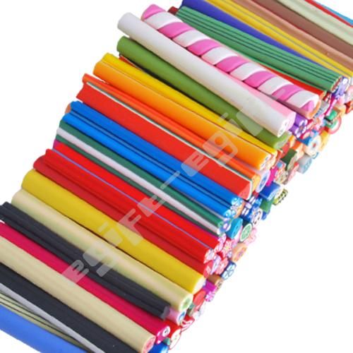 100 Nail Art Fimo Canes Rods Sticks Sticker Decoration  