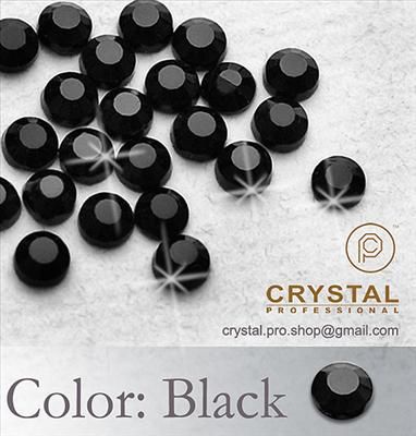 1440 Jet Black ss16 Iron on Hot fix Rhinestone 4mm 16ss  