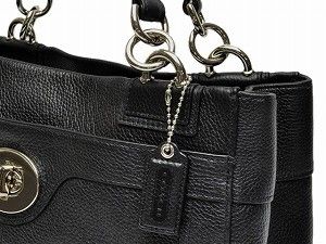   PENELOPE BLACK LEATHER LARGE CARRYALL PURSE HANDBAG TOTE BAG  