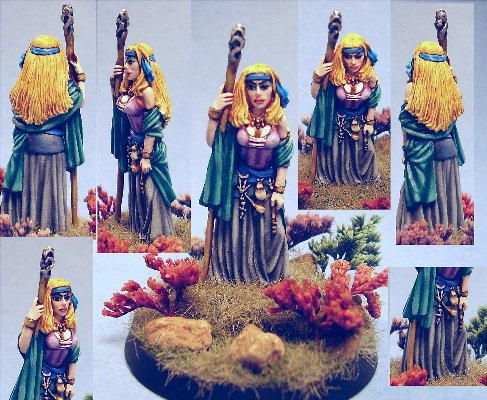 Darksword painted miniature cute sexy female Sorceress  