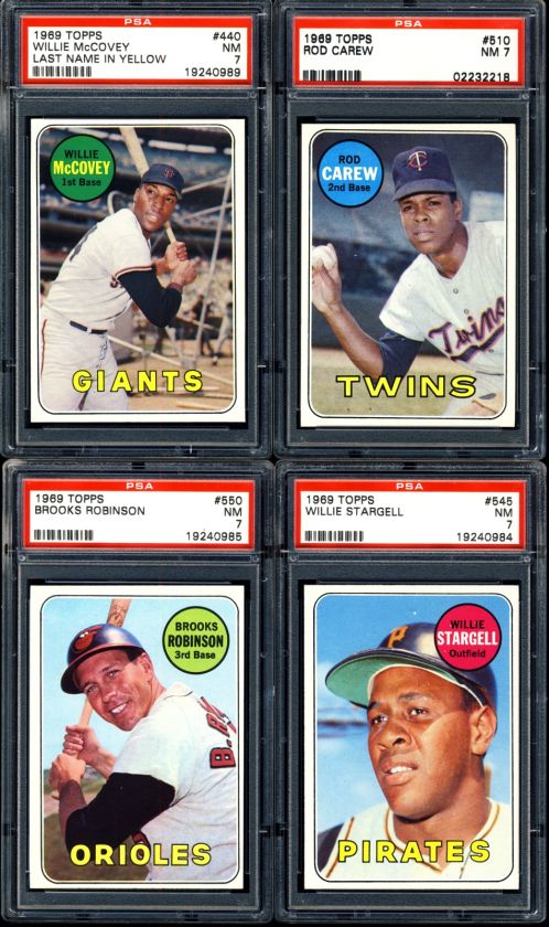 1969 Topps Baseball Complete Set ☻HI GRADE☻ PSA 7 & 8 stars and 