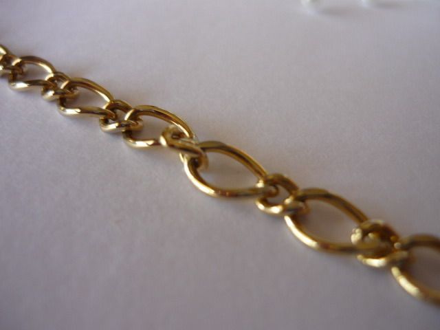 Vintage 6 1/2 Goldtone Chain Bracelet  