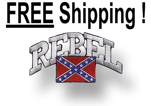 REBEL & Confederate Flag Embroidered PATCH Civil War  