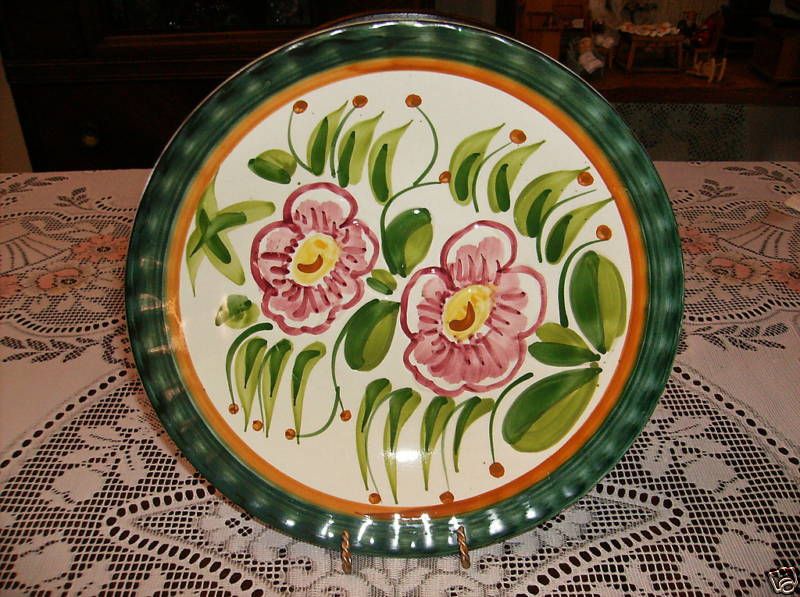 Vintage CLAUDIO BERNINI Faience Pottery Plate * ITALY  