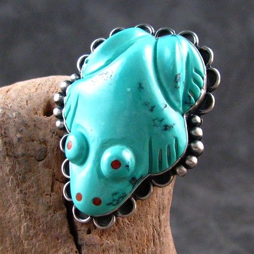 Navajo Aaron Toadlena w/Pete & Dinah Gasper Frog Ring  