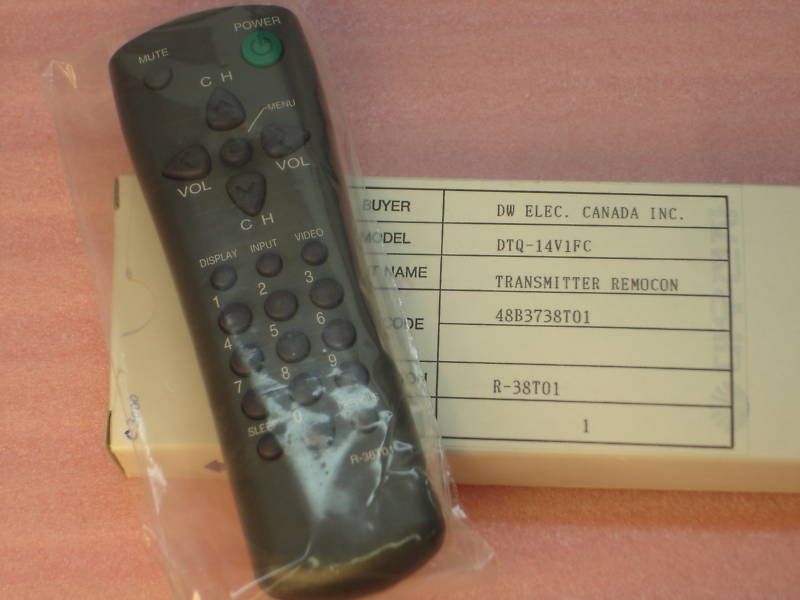 DAEWOO 48B3738T01,R 38T01 REMOTE TRANSMITTER Part NEW  