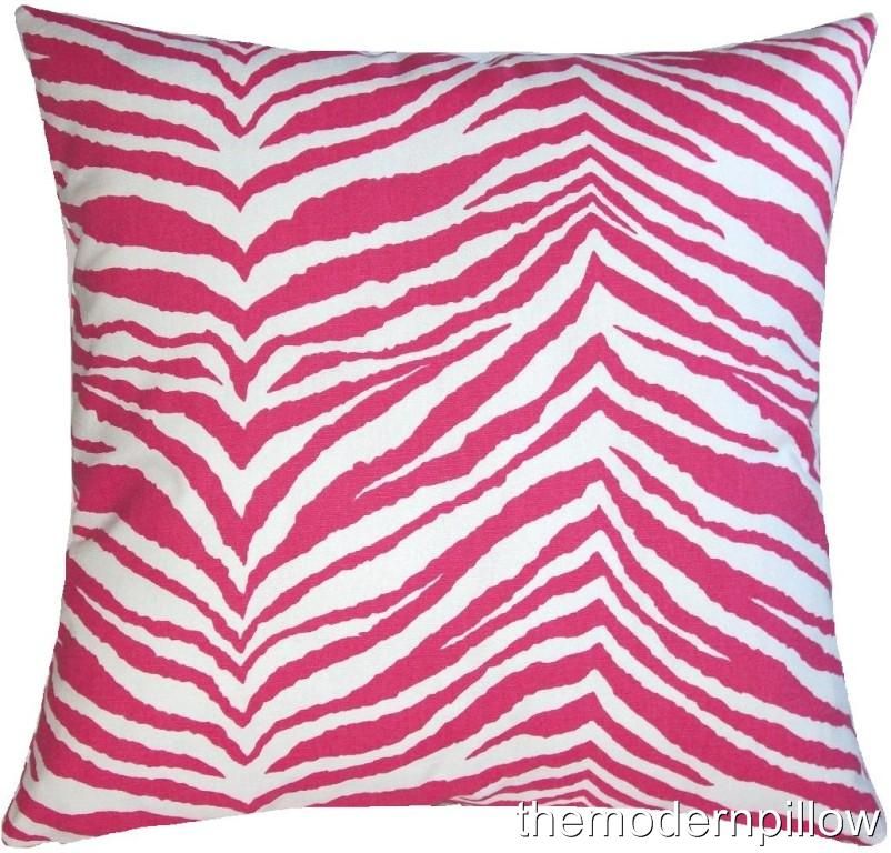 18 CANDY PINK ZEBRA throw pillow cover  