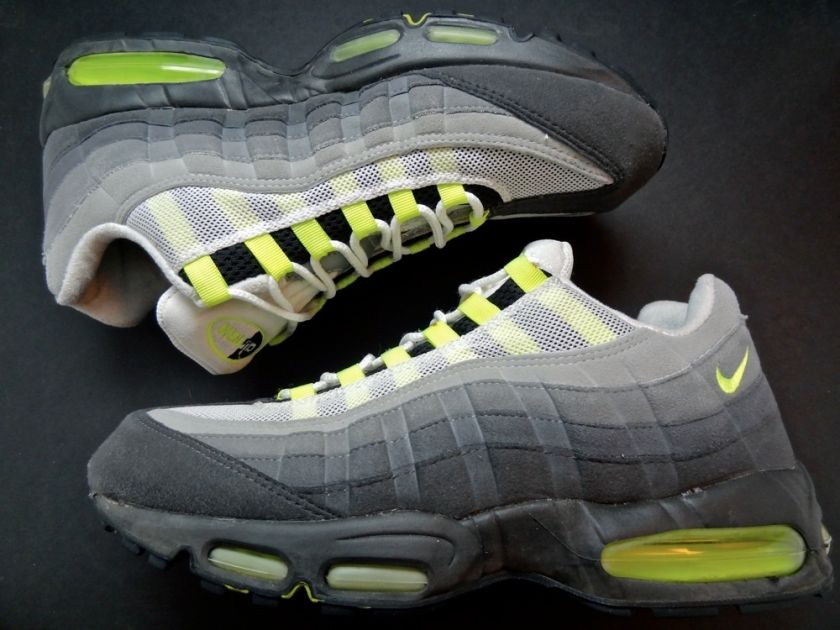 Nike Air Max 95 SC Sz 11.5 Cool Grey Neon Yellow 1999 604116 072 