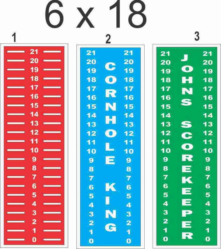 Customized Cornhole Scoreboard Decal   U design It   