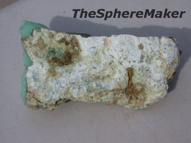 chrysoprase rough gemstone