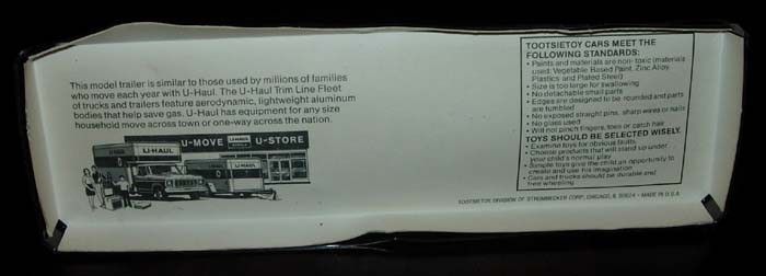 TOOTSIETOY U HAUL TRIM LINE TRAILER SEDAN SEALED USA  