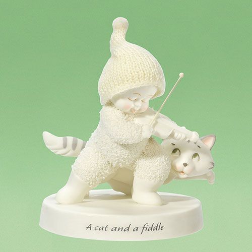 Dept 56 SNOWBABIES ♥ The CAT in the FIDDLE Mother Goose Nursery 