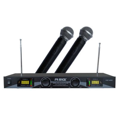 RSQ VHF 4020 Dual Ch VHF Wireless Microphone System New  