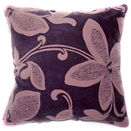 EU81 Purple Light Purple Flower Velvet Cushion/Pillow/Throw Cover 