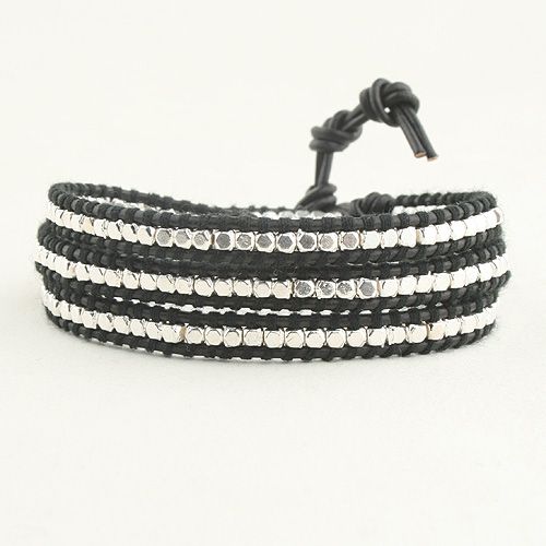   Strands Gem Stone&Leather JudyCollection Fashion Wrap Bracelet  