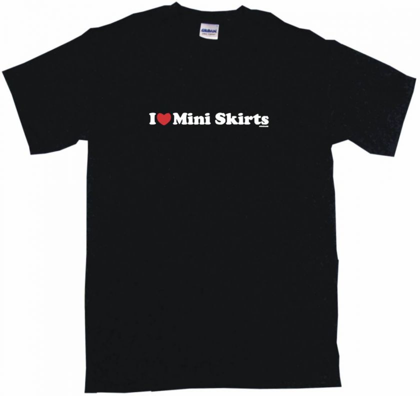 Heart (Love) Mini Skirts Mens tee Shirt PICK SIZE  