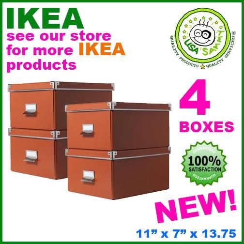 IKEA 4 x Boxes Box Organizer Lid Letter Size fit BESTA  