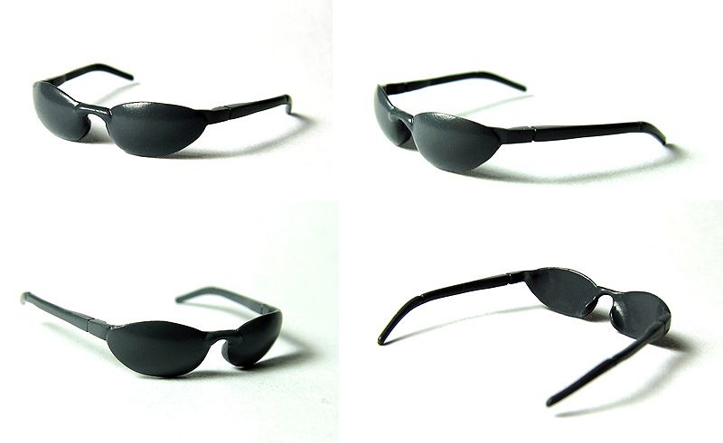 CUSTOM BLACK SUNGLASSES for NEO MATRIX hot toys 12  