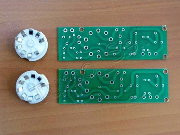 Magic Eye 6E2 EM87 Audio Indicator   (PCB & Socket) x2  