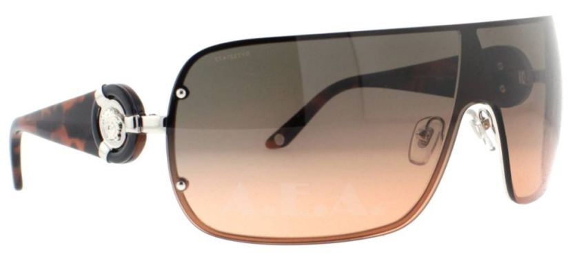 VERSACE VE 2126 100018 GUN METAL/HAVANA UNISEX DESIGNER SUNGLASSES 