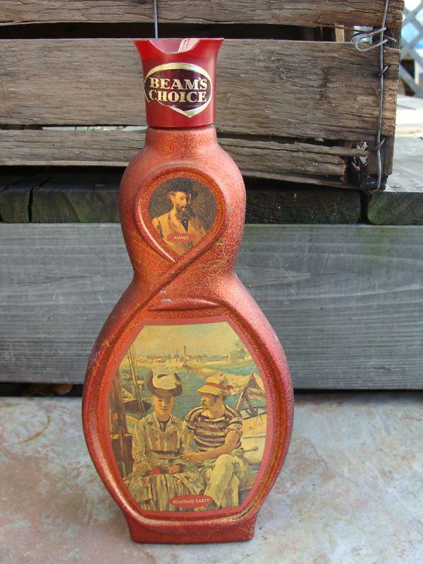 BEAMS CHOICE VTG LIQUOR BOTTLE BOATING PARTY MANET  