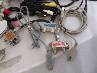 Vtg JUNK DRAWER Lot Cables, A little Bit of Everything  