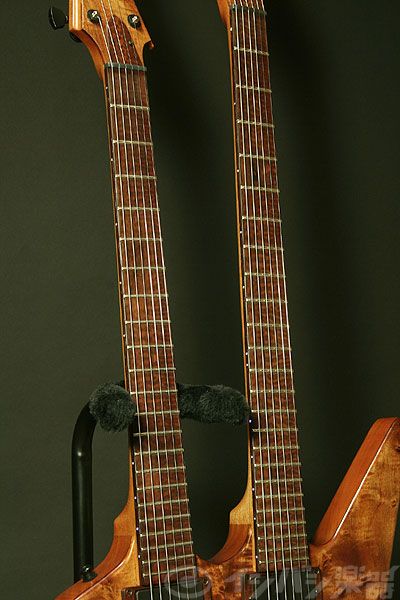 Kenneth Lawrence Hand Made Explorer Double Neck Premium Hawaiian Koa 