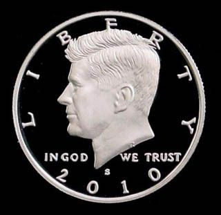 2010 S Kennedy Proof SILVER Half Dollar FREE Insured Shipping  