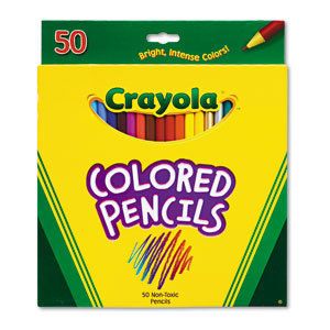 Crayola Long Colored Pencils Assorted 50 Count  