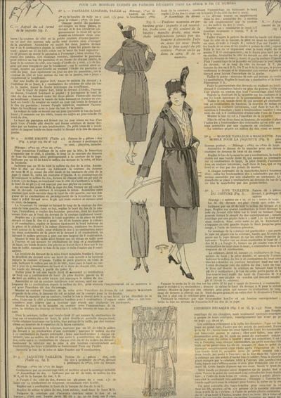 ORIGINAL MODE PRATIQUE June 14, 1919+ precut PATTERNS  