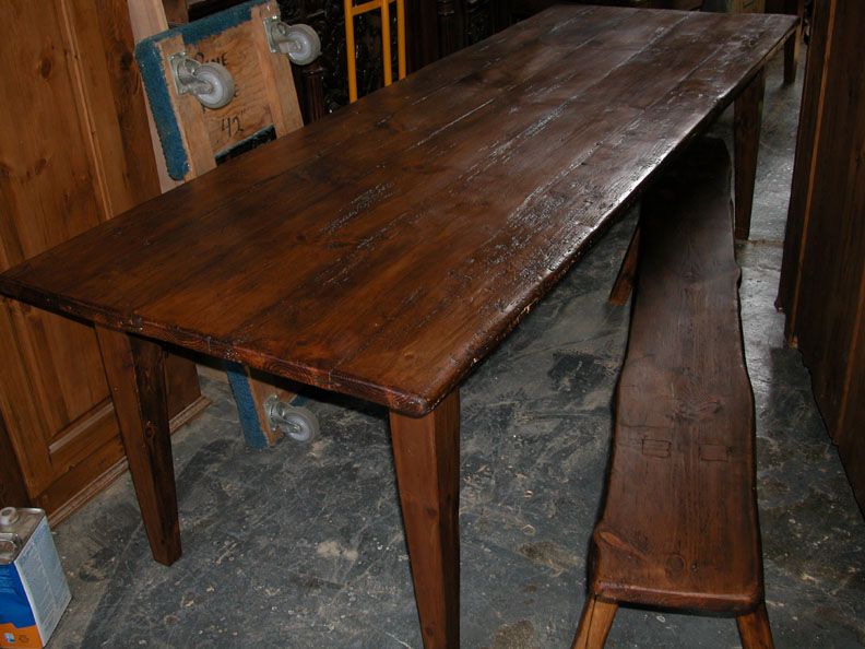 Ft. Harvest Table, Farm Table from Antique Pine  