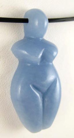 Angelite Earth Goddess Fairy Focal Bead Fertility Peru  