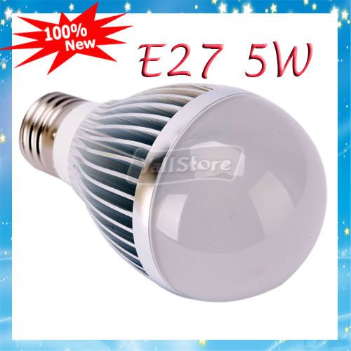 New E27 5W 12V High power Bright White LED Light Bulb  