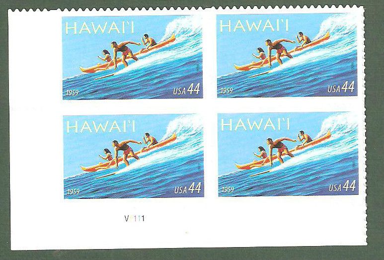 4415 HAWAII STATEHOOD US PLATE BLOCK MINT/NH  