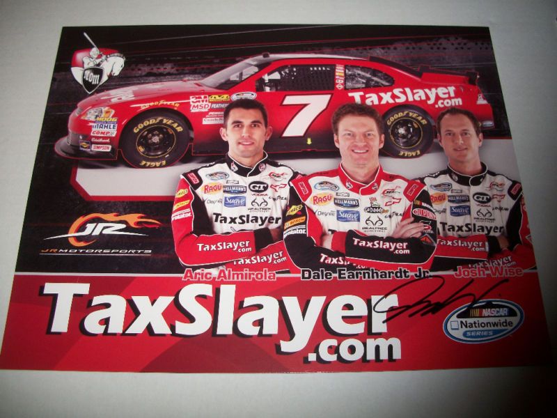 JOSH WISE 2011 SIGNED TAXSLAYER #7 NASCAR POSTCARD  