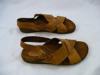 Bass Mens SUNJUNS Brown Leather Sandals Size 11M Shoes  