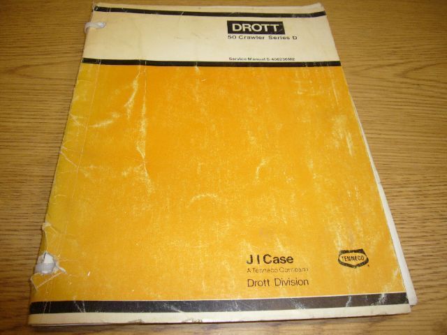 Case Drott 50 Crawler Series D Parts Catalog Manual  