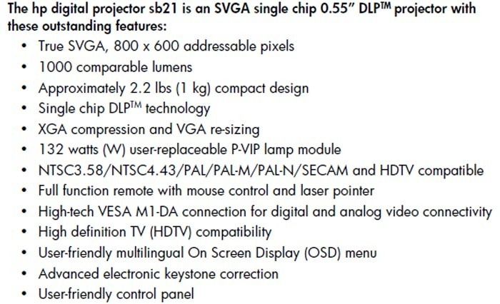 HD Ready with component video input that supports HD signal up to 