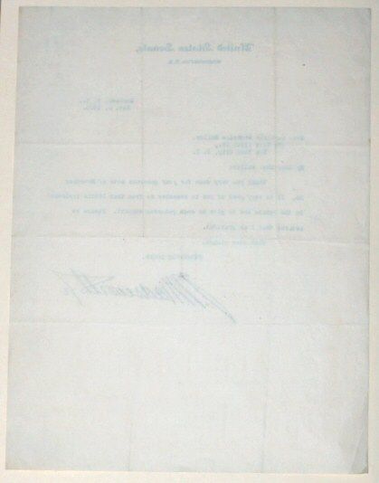 1920 Signed Letter Senator James Wadsworth Geneseo, NY  