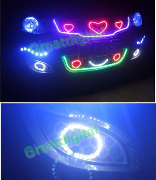 Super Bright 45cm 45 LEDS SMD 12V Car Flexible LED Eyebrow Strip Light 