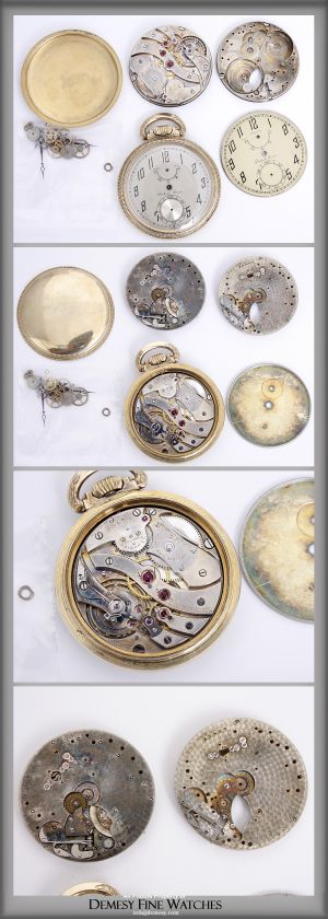 Rare Deitrich Gruen Up/Down Indicator Pocket Watch with Parts NR 