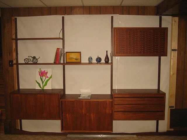 Danish Modern Mid Century Cado Royal Teak Wall Unit  