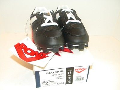 NEW Pony Clean Up Jr Baseball/Softball Cleats Child 11  