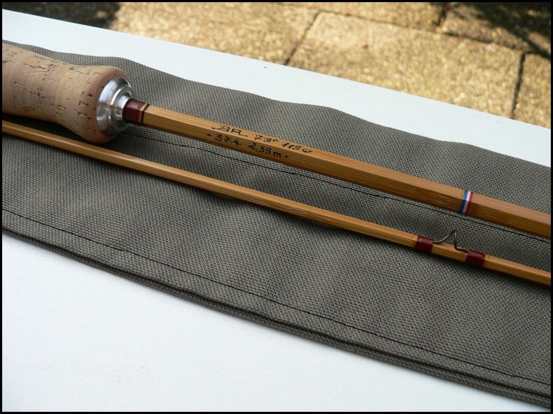 french split cane fly fishing rod bamboo 79 p for silk line reel #3 4 